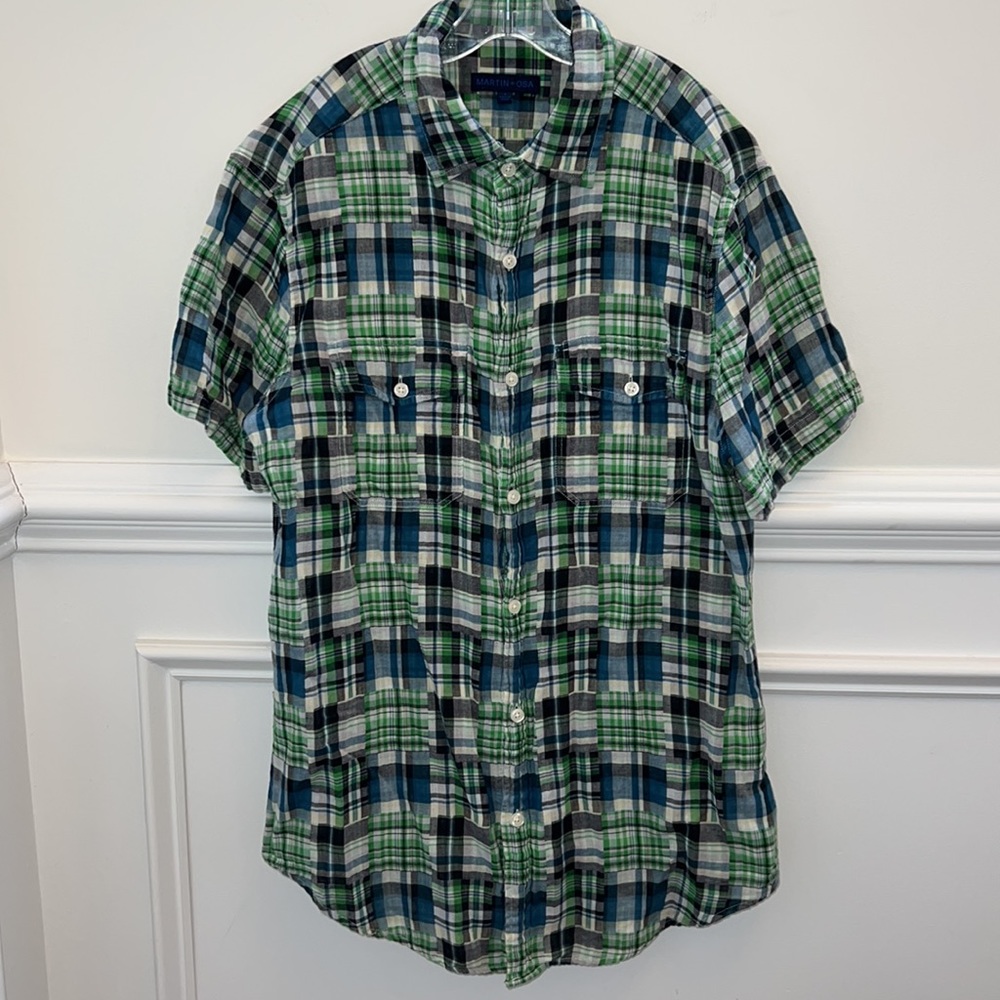 Martin + OSA Men’s Casual Short Sleeve Button Down Shirt Size S